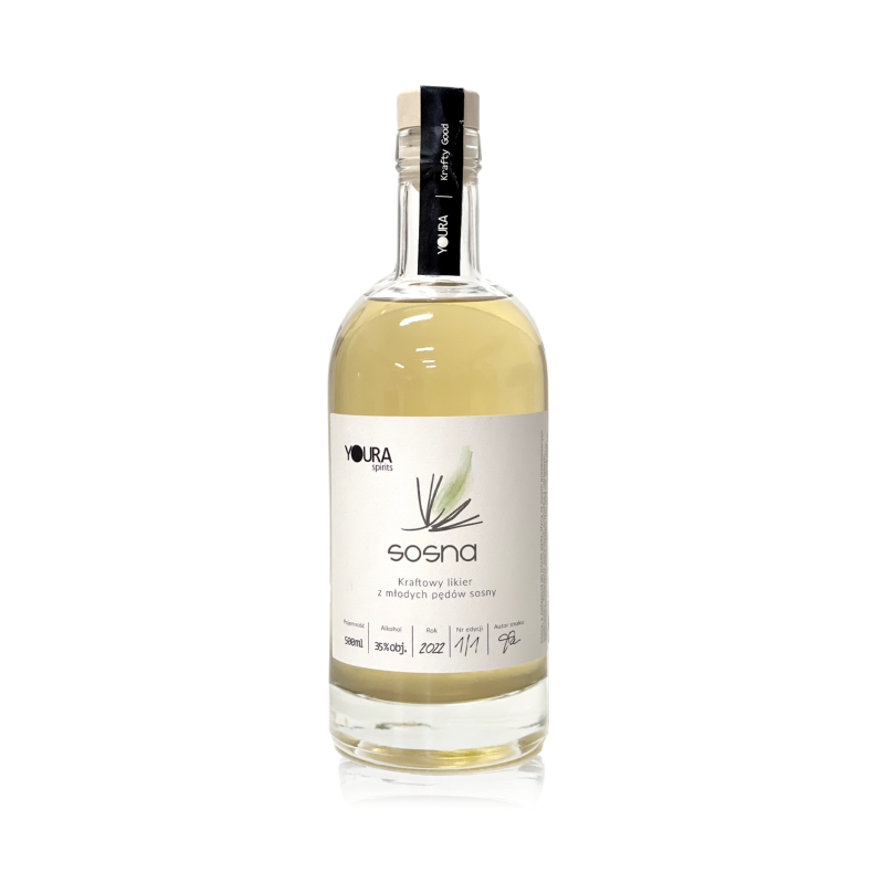 sosna Kraftowy likier z młodych pędów sosny 500 ml