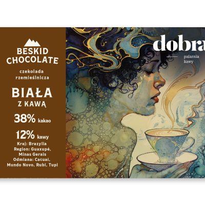 Czekolada biała z kawą Brazylia 70g