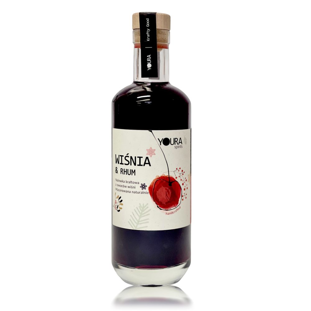 Nalewka kraftowa wiśnia rhum 500 ml